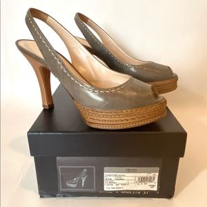 Prada Slingback Sandals Size 37.  Lightly worn